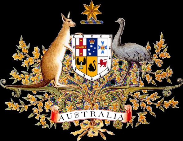 Australian Coat Of Arms: Kangaroo and Emu.